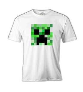 MineCraft 4 Beyaz Erkek Tshirt