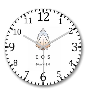 Eos Dawn Duvar Saati Bombeli Gercek Cam