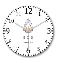 Eos Dawn Duvar Saati Bombeli Gercek Cam