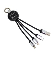 Usb Girişli 3'lü Şarj Kablosu