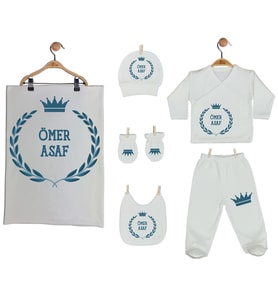 Pia Baby GL 2008 İsme Özel Taçlı Battaniye Zıbın Set