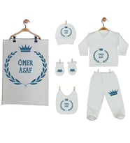 Pia Baby GL 2008 İsme Özel Taçlı Battaniye Zıbın Set