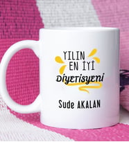 Yılın En İyi Diyetisyeni Tasarımlı Diyetisyene Diyetisyen Kupa Bardak