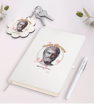 BK Gift Kişiye Özel Felsefe Öğretmeni Beyaz Defter Kalem Ve Anahtarlık Hediye Seti-1 (Model 1)