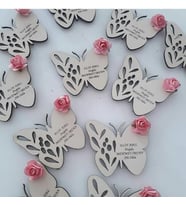 Kişiye Özel Ahşap Magnet Hatıra 25 (Bej)