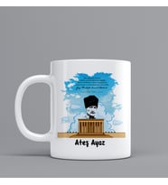 Atatürk Temalı Hediye Kupa Bardak Kişiye Özel Hediye W12