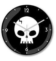 Skull Duvar Saati Bombeli Gercek Cam---Ücretsiz Kargo---