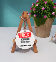 Hukuk Okuduğumu Söylemiş Miydim Hukukçu Hediye Ahşap Anahtarlık