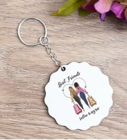 Best Friends İki İsimli Ahşap Anahtarlık