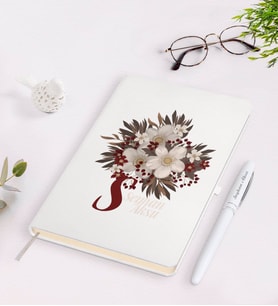 BK Gift Kişiye Özel Kadınlar Günü Tasarımlı Beyaz Defter Kalem Seti-17