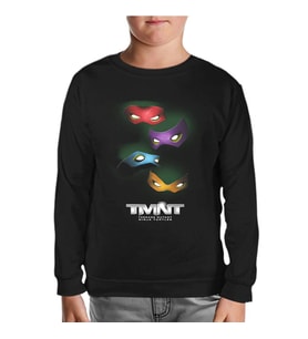Teenage Mutant Ninja Turtles Siyah Çocuk Sweatshirt
