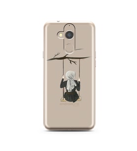 Salıncak Kız Tasarımlı Süper Şeffaf Silikon Telefon Kılıfı General Mobile GM8