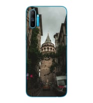Galata Tasarımlı Süper Şeffaf Silikon Telefon Kılıfı Oppo Realmi C3