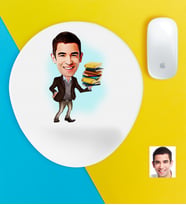 BK Gift Kişiye Özel Bay Öğretmen Karikatürlü Bilek Destekli Mouse Pad-2 (Beyaz)
