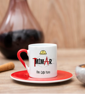 Mimara Hediye Kırmızı Türk Kahvesi Fincanı