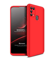 Microsonic Samsung Galaxy M31 Kılıf Double Dip 360 Protective Kırmızı