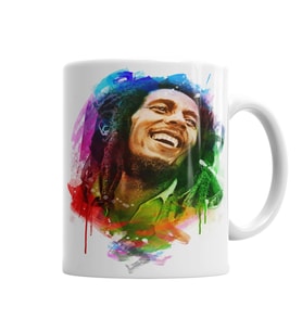 Bob Marley Mutluluğun Rengi Kupa Bardak Porselen
