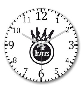 The Beatles 03 Duvar Saati Bombeli Gercek Cam