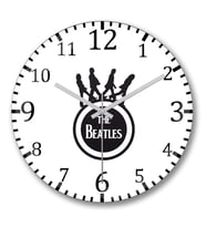 The Beatles 03 Duvar Saati Bombeli Gercek Cam
