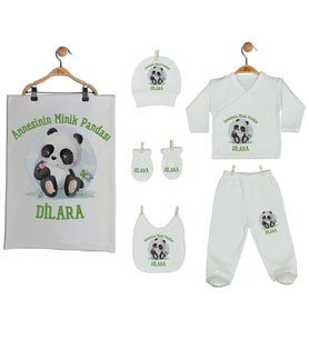 Pia Baby GL 2009 İsme Özel Pandalı Battaniye Zıbın Set