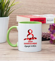 Kadınlar Günü Hediyesi Yeşil Kupa Bardak - 3