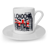 BK Gift Kişiye Özel London Tasarımlı Türk Kahvesi Fincanı  3