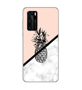 Ananas Tasarım Süper Şeffaf Silikon Telefon Kılıfı Huawei P40 Pro