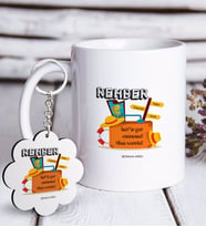 BK Gift Kişiye Özel Mesleki Rehber Beyaz Kupa ve Anahtarlık Hediye Seti (Model 1)