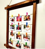 Kişiye Özel 12 Fotoğraflı Dekoratif Ahşap Fotoğraf Çerçevesi
