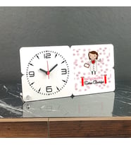 Biyolog Ahşap Masa Saati 001