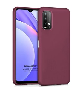 Microsonic Matte Silicone Xiaomi Redmi Note 9 4G Kılıf Mor