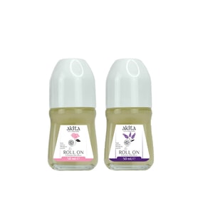 Akita %100 Doğal Alkolsüz Roll-On Deodorant Gül Ve Lavanta Set
