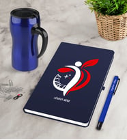 BK Gift Kişiye Özel Eczacı Lacivert Defter Kalem Termos Mug Seti-4 (Model 1)