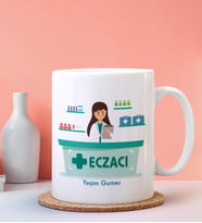 Kişiye Özel Eczacı Tasarımlı Beyaz Kupa