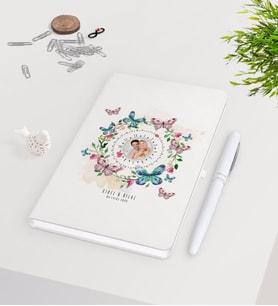 BK Gift Kişiye Özel Sevgililer Günü Fotoğraflı Sonsuz Takvimli Beyaz Defter Kalem Seti-3