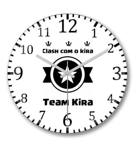 Clash Com Kira Oficial Duvar Saati Bombeli Gercek Cam