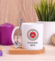 İnfaz Koruma Memuru Ahşap Altlıklı Beyaz Kupa Bardak