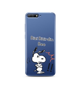 Snoopy Tasarımlı Süper Şeffaf Silikon Telefon Kılıfı Huawei Y6 2018