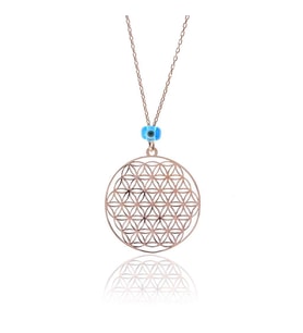 Söğütlü Silver Yaşam çiçeği kolye