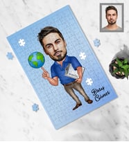 Kişiye Özel Öğretmen Karikatürlü A4 99 Parça Puzzle Bay-10