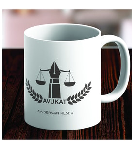Avukat Hediyelik Kişiye Özel Kupa (Beyaz)
