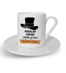 BK Gift Kişiye Özel Babalar Günü Temalı Türk Kahvesi Fincanı 24530
