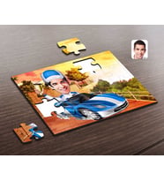 BK Gift Kişiye Özel Erkek Rallici Karikatürlü Ahşap Puzzle-1