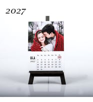 FOTOĞRAFLI MASA TAKVİMİ 2027 MASA TAKVİMİ AHŞAP ŞOVALELİ MASA TAKVİMİ