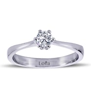 Lova D Renk 0,27 Karat Pırlanta Tektaş Yüzük - 1070046