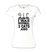 Normal 3 Cats Ago Beyaz Bayan Tshirt