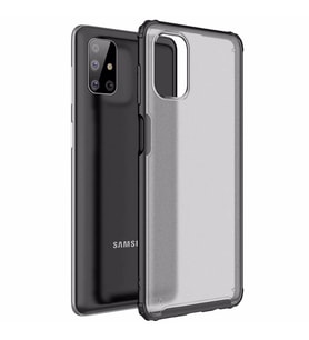 Microsonic Samsung Galaxy M51 Kılıf Frosted Frame Siyah