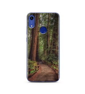 Orman Yol Tasarımlı Süper Şeffaf Silikon Telefon Kılıfı Huawei Honor 8A
