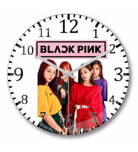 Blackpink 1 Duvar Saati Bombeli Gercek Cam