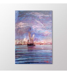 Arty Tablo Suluboya, İstanbul Manzarası Tablo (Karışık)